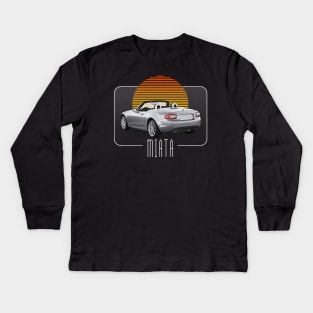 Mazda Miata  // Retro Classic Car Lover Design Kids Long Sleeve T-Shirt